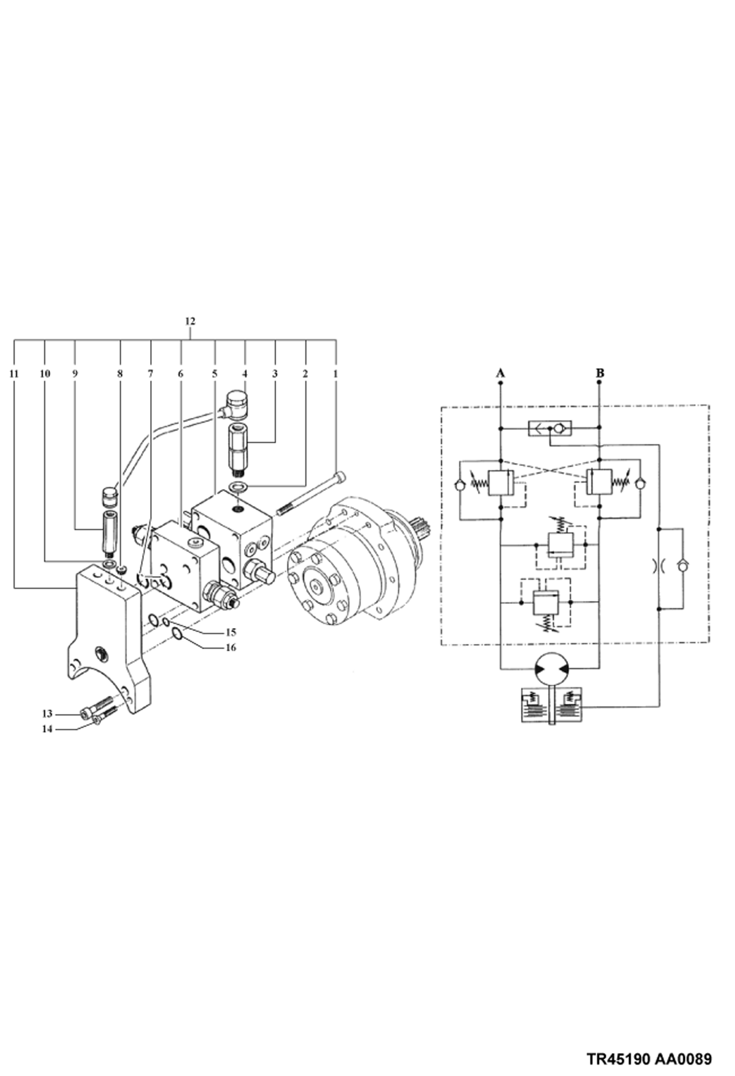 ПРИВОД ПОВОРОТНОГО МЕХАНИЗМА (ГИДРАВЛИЧЕСКИЙ КЛАПАН)