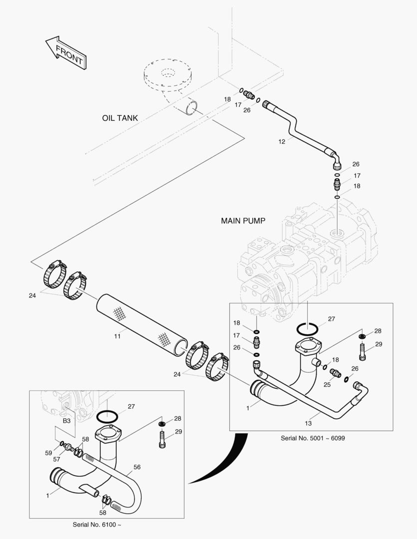 Спецтехника 1210 OIL COOLER PIPING(1)-DX28 [5001~] - главное фото