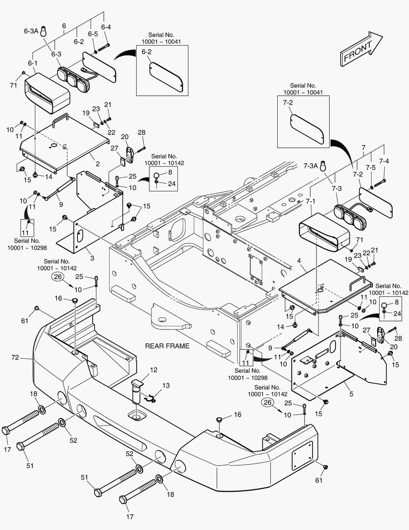 1550 COUNTER WEIGHT & REAR LAMP
