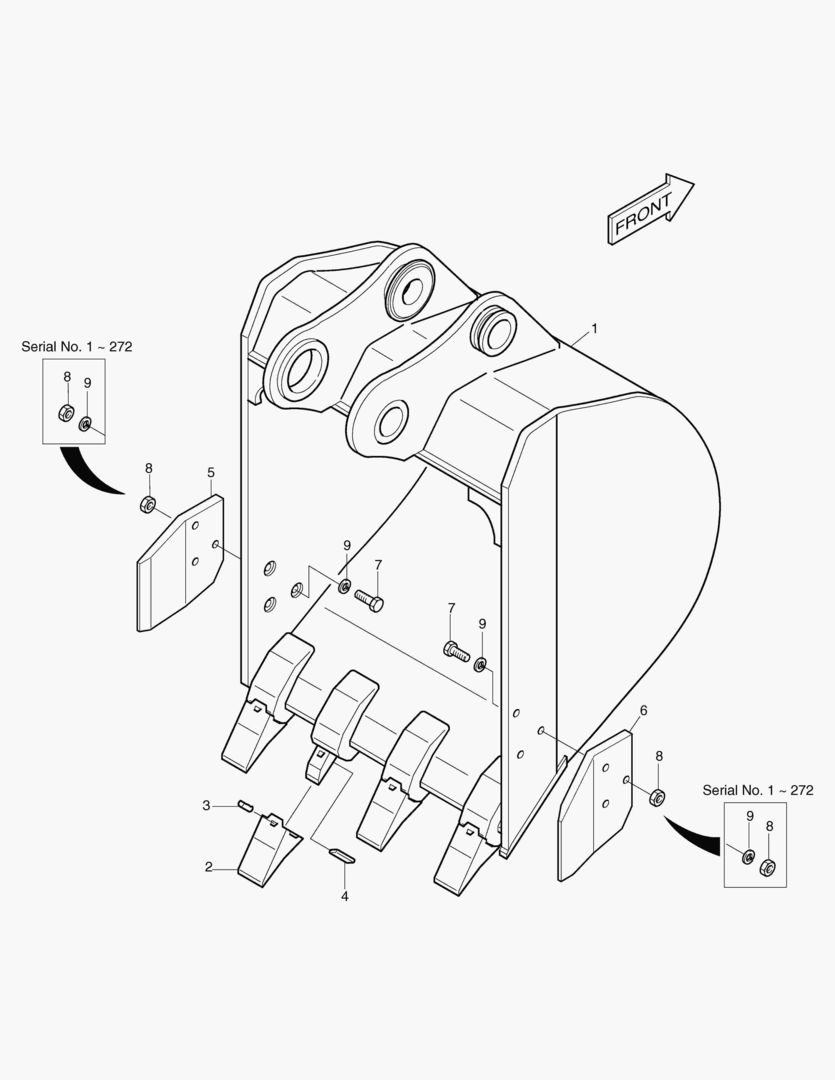 3120 BUCKET-0.25MВі(WIDTH 750MM)
