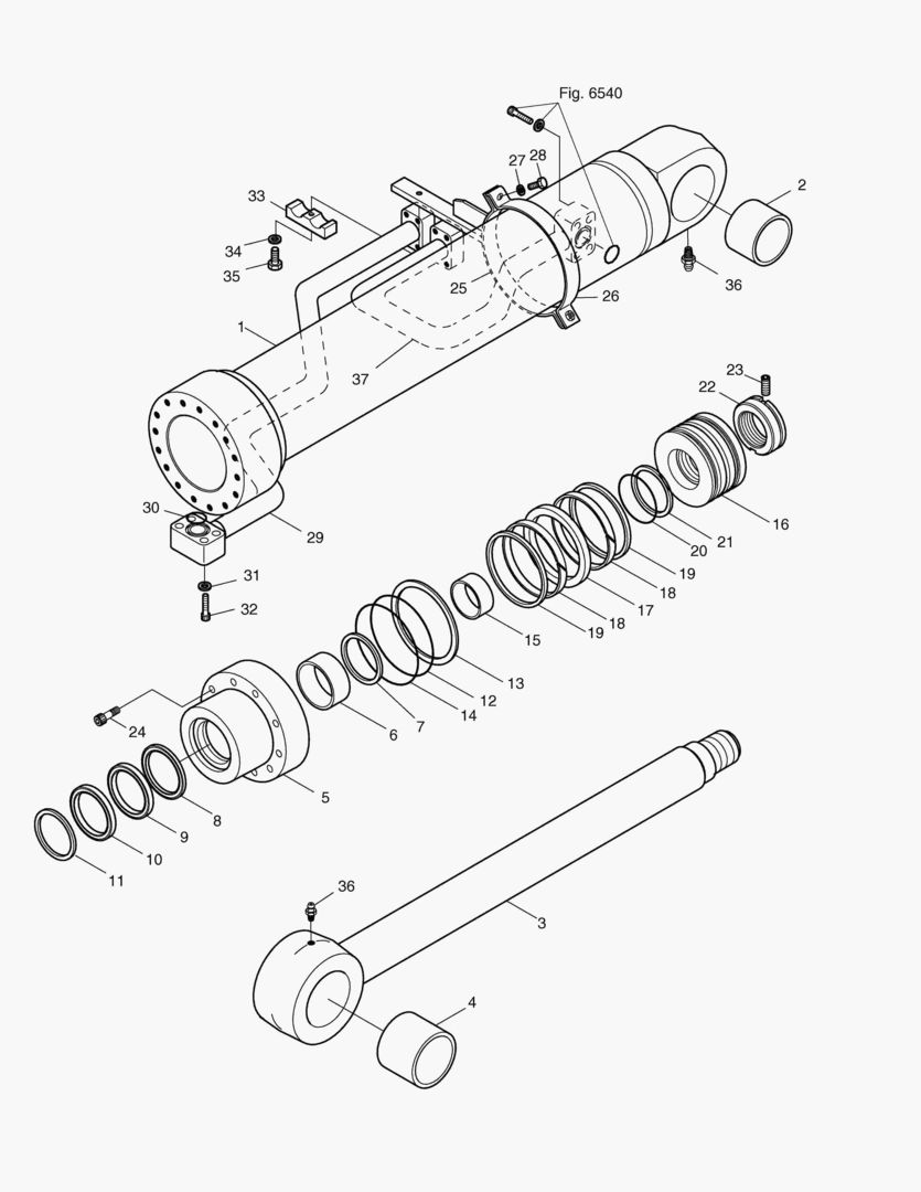 ЦИЛИНДР СТРЕЛЫ(ЛЕВОСТОРОННИЙ)-ГИДРОЗАМОК