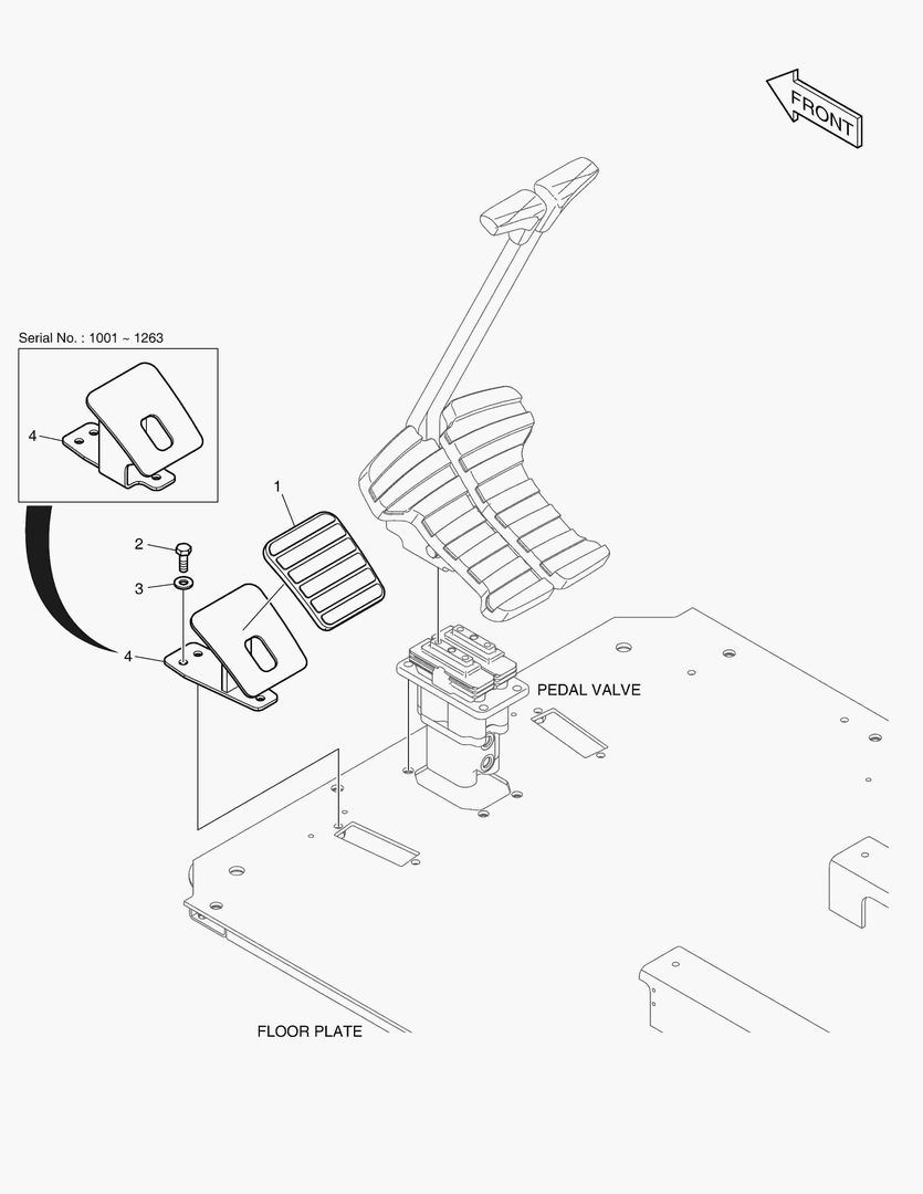 ПОДСТАВКА ДЛЯ НОГ - ЛЕВОСТОРОННИЙ