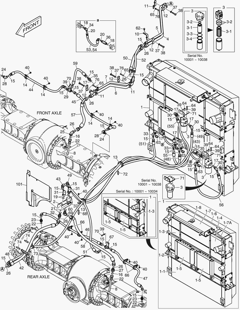 ТУБОПРОВОД МАСЛЯНОГО РАДИАТОРА - ОСЬ