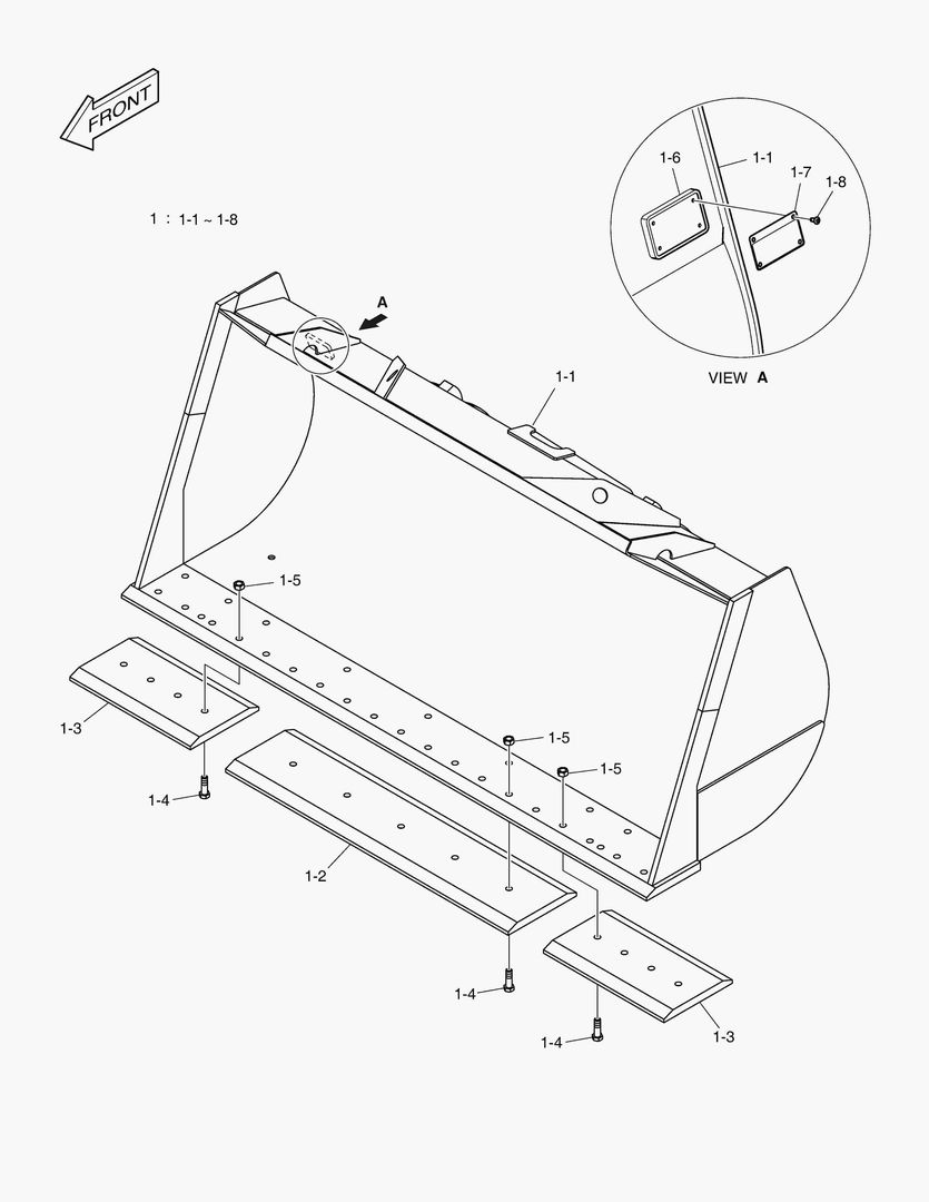 5190 BUCKET-2.9гЋҐ - CUTTING EDGE