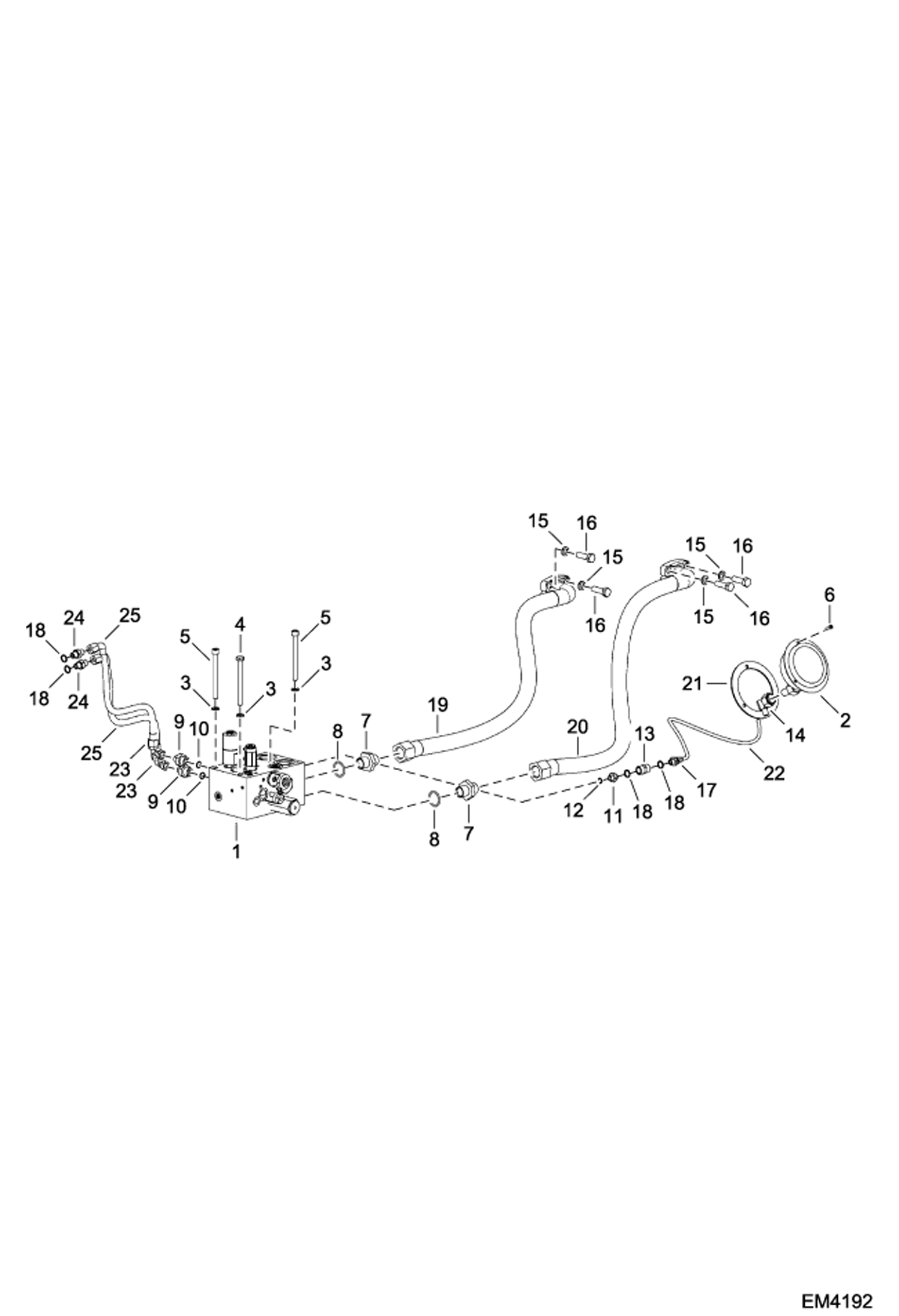 ГИДРОСИСТЕМА (КЛАПАН) (СЕРИЙНЫЙ НОМЕР AD8900101 - AD8900199)