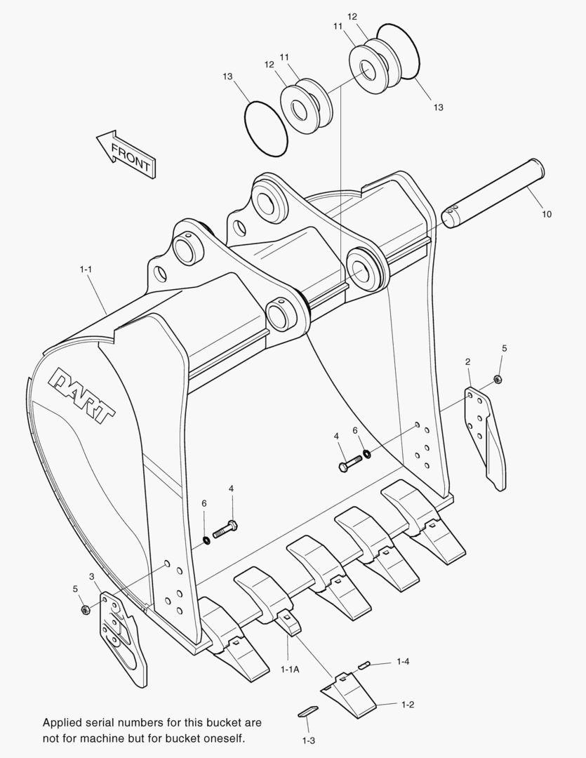 5400 BUCKET-0.72гЋҐ(42`)-VERTICAL PIN