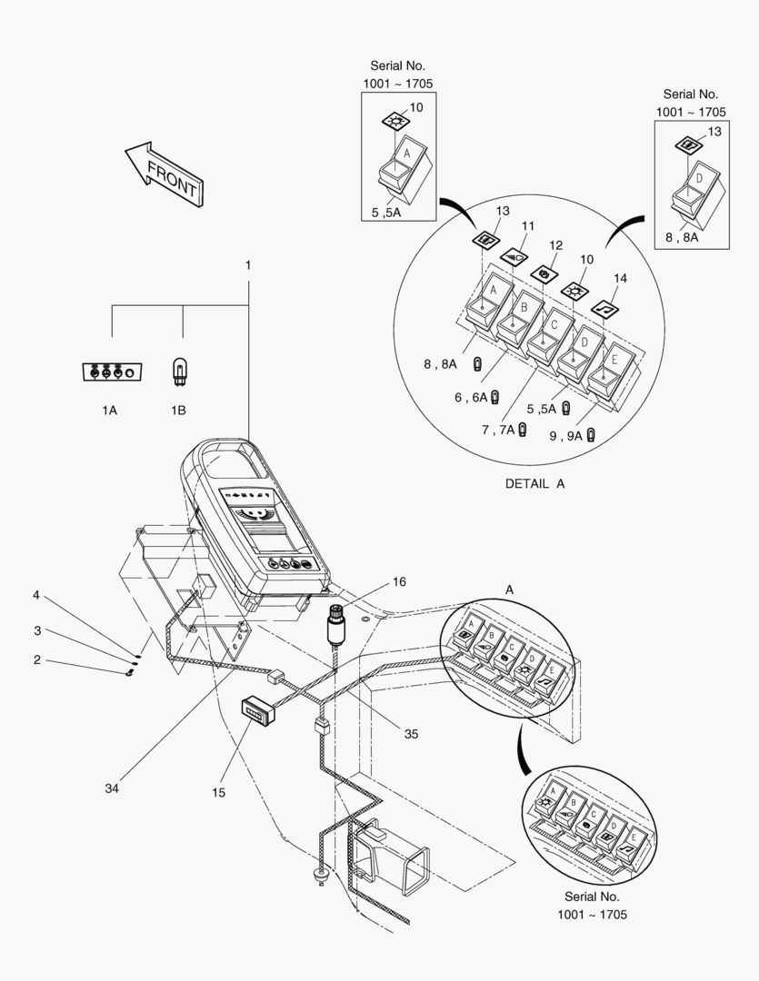 1760 ELECTRIC PARTS(1)-GUAGE & SWITCH PANEL