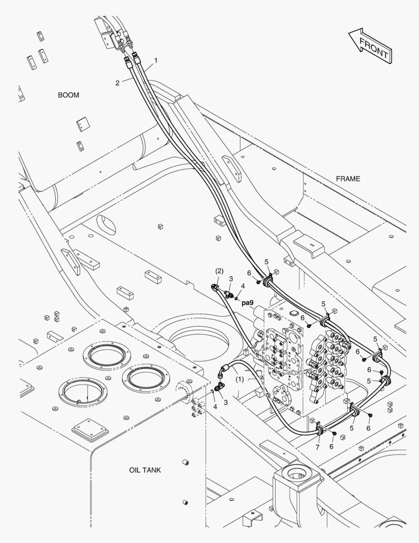 ТРУБОПРОВОД СЕРВОУПРАВЛЕНИЯ - КЛАПАН ЗАМКА РУКОЯТИ