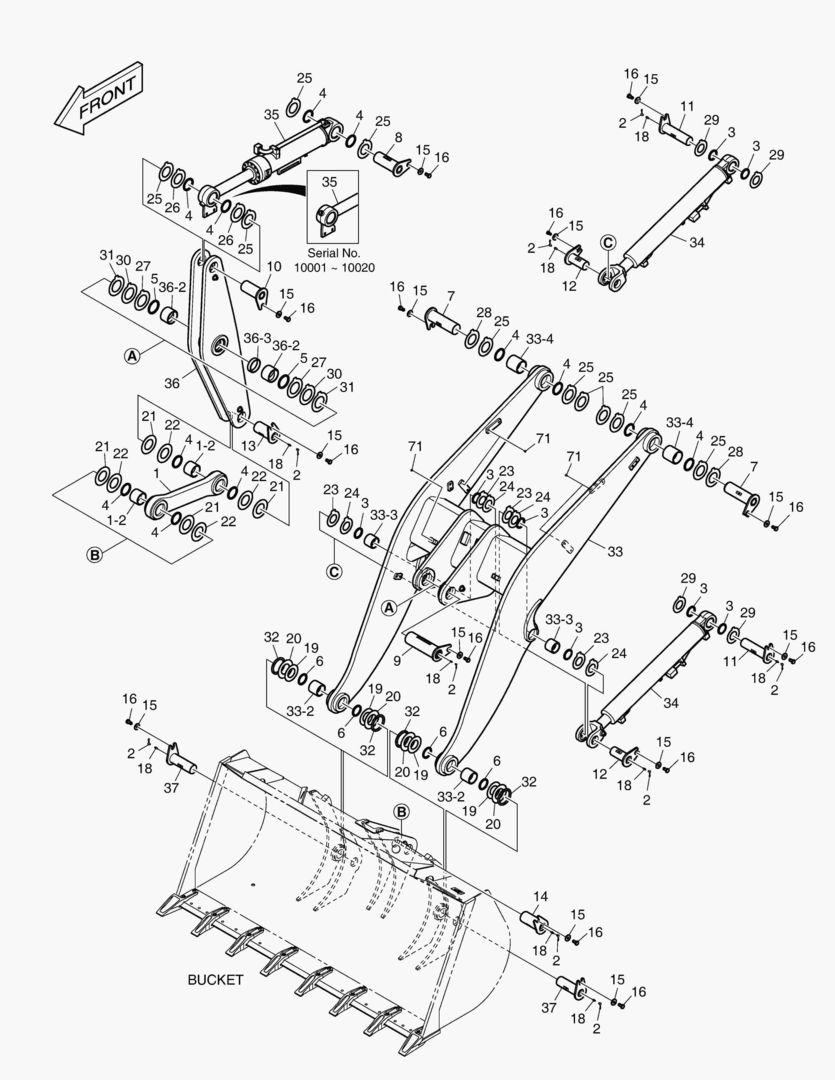 РУКОЯТЬ ПОГРУЗЧИКА В СБОРЕ