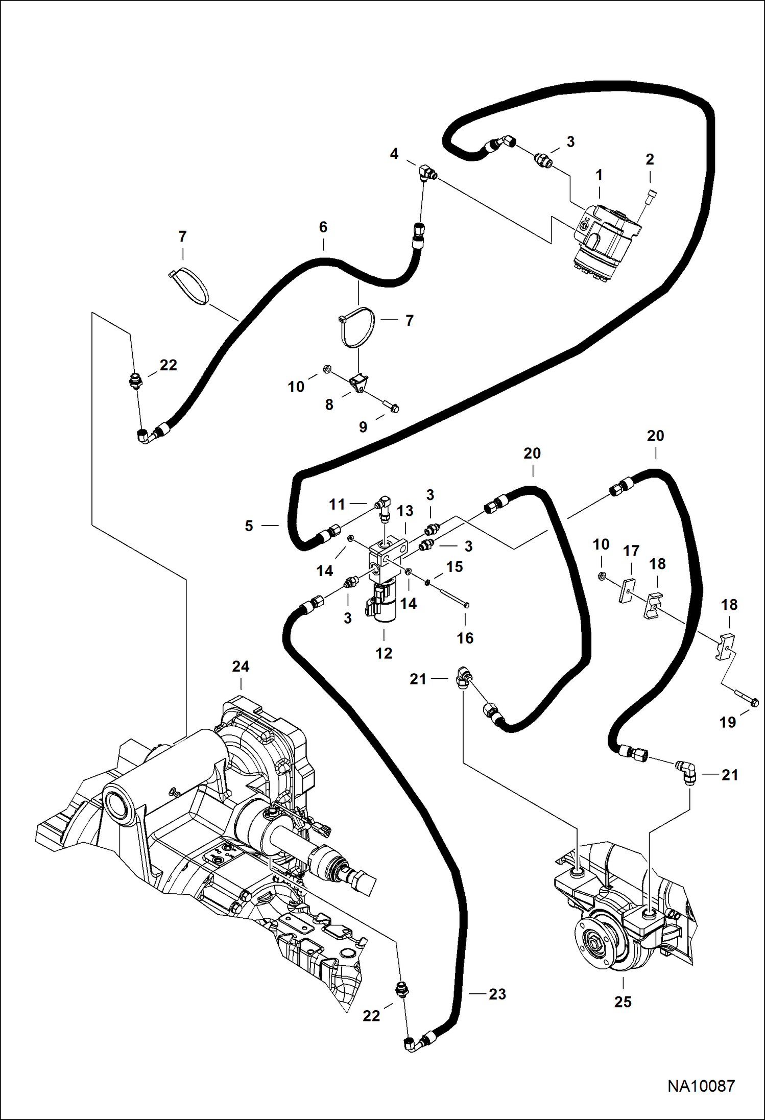 СХЕМА ГИДРАВЛИЧЕСКОЙ СИСТЕМЫ (РУЛЕВОЕ УПРАВЛЕНИЕ)