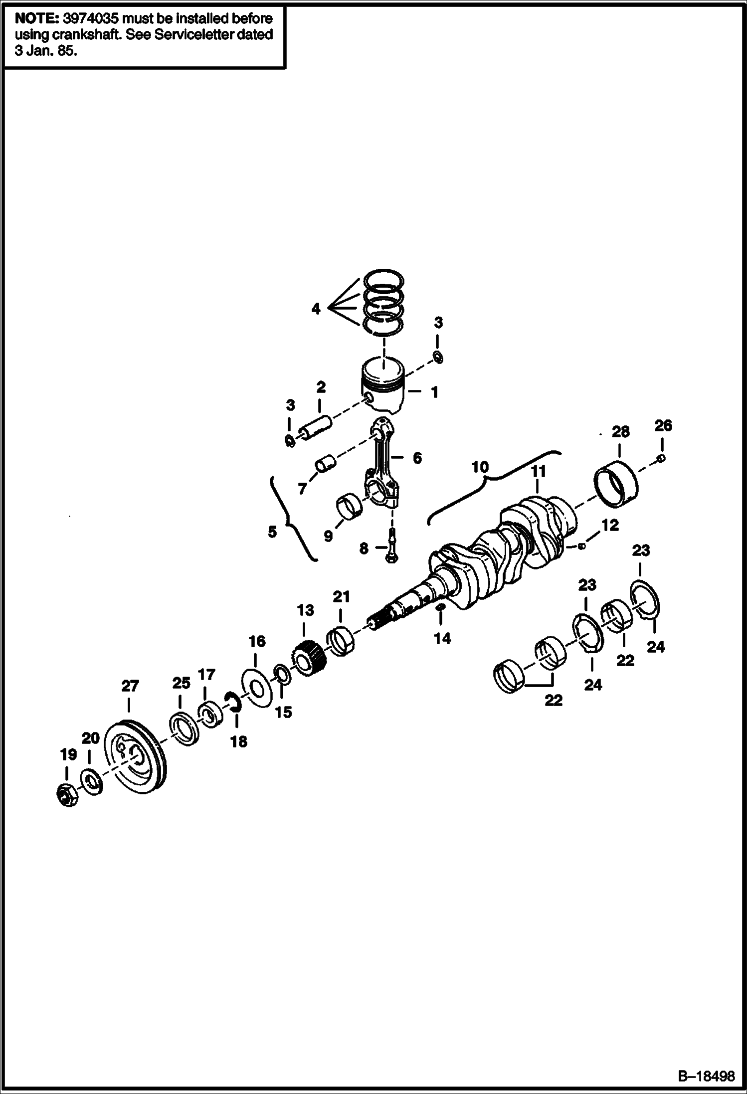Схема ПОРШНИ И КОЛЕНВАЛ