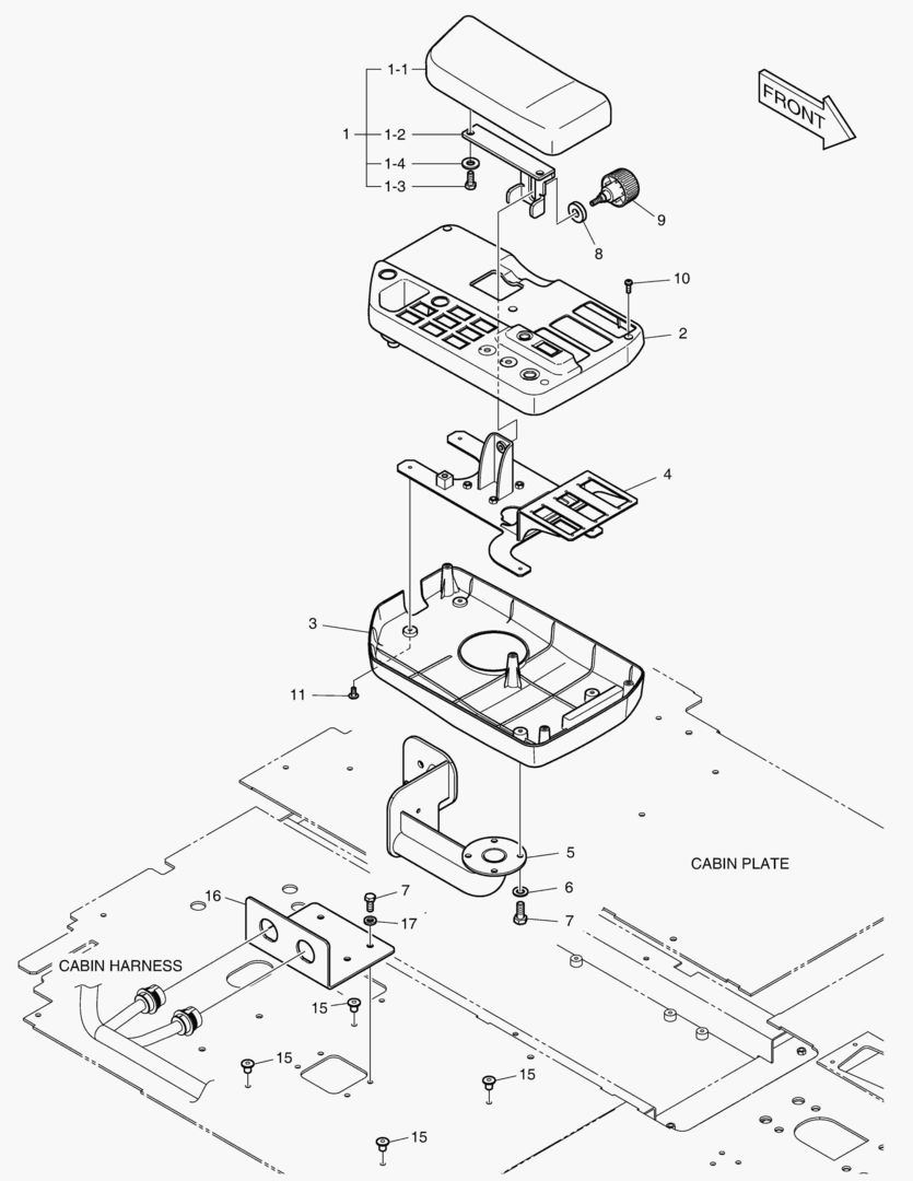 ПУЛЬТ УПРАВЛЕНИЯ-ТРИ РЫЧАГА(ЭЛЕКТРИКА)