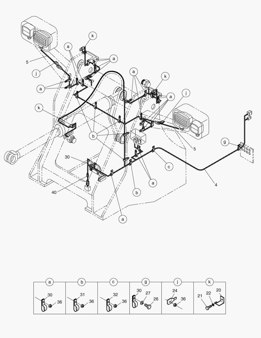 ЭЛЕКТРОПРОВОДКА(3)-ПЕРЕДНЯЯ РАМА