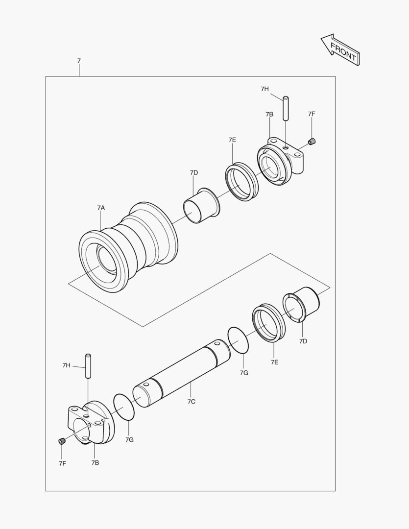 2150 LOWER ROLLER [40001~40065]