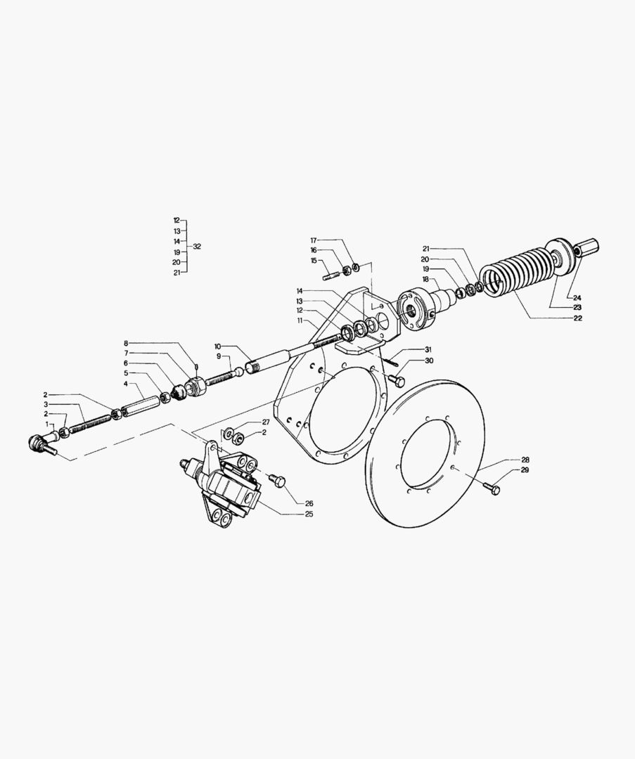 СТОЯНОЧНЫЙ ТОРМОЗ В СБОРЕ