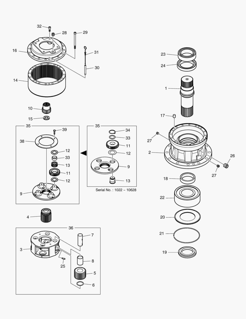 4151 SWING REDUCTION GEAR [1022~]