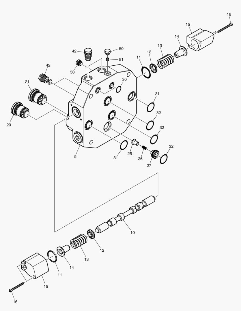 Спецтехника 4240 CONTROL VALVE(3) - VALVE BLOCK(MONO) - главное фото
