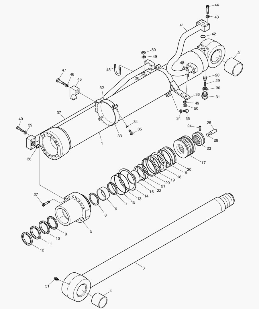 Спецтехника 4360 ARM CYLINDER - ARTI. BOOM(ARM 2.4m) [5001~7811] - главное фото