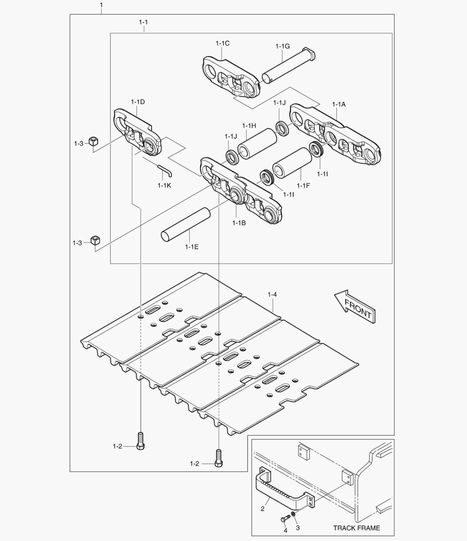2170 TRACK SHOE ASS`Y - 600G [5001~5246]