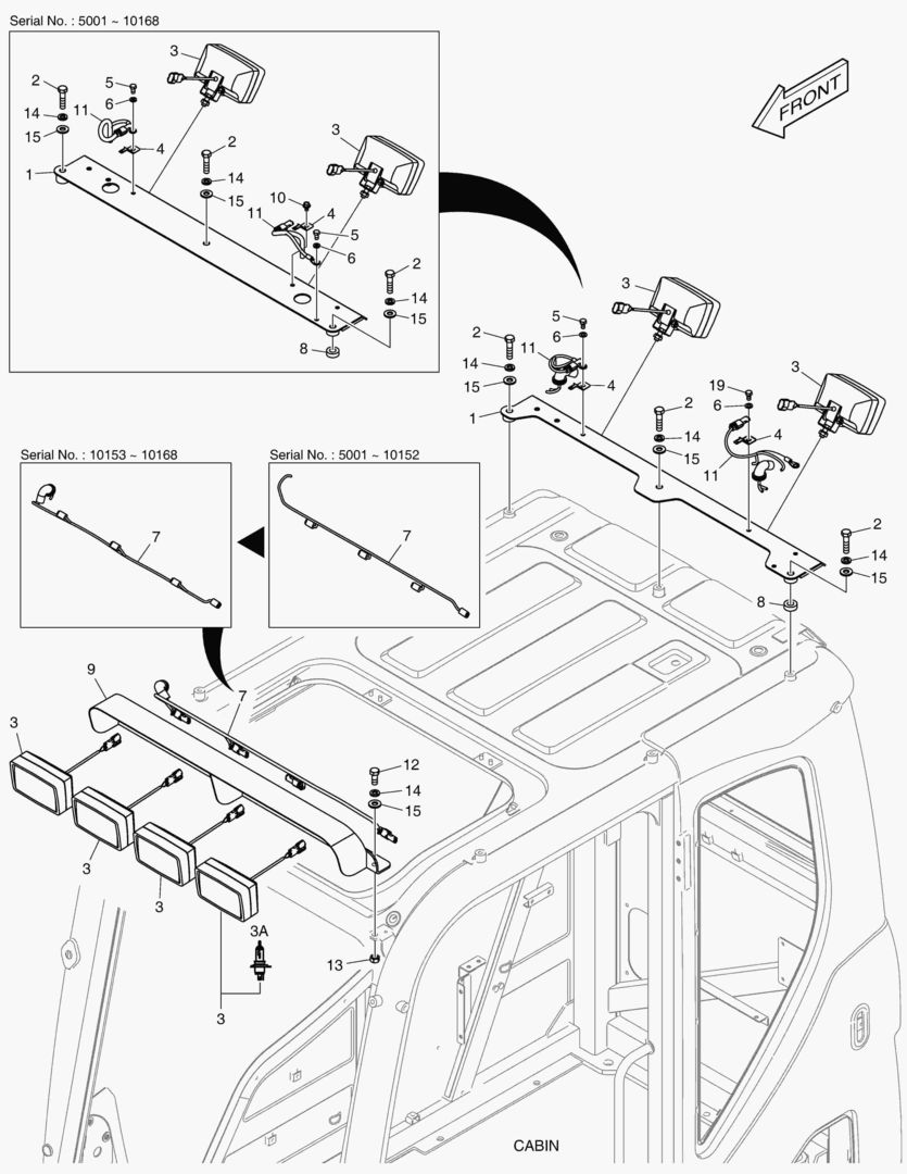 РАБОЧАЯ ФАРА(6-ЛАМПЫ) - СИСТЕМА ЗАЩИТЫ ПРИ ОПРОКИДЫВАНИИ