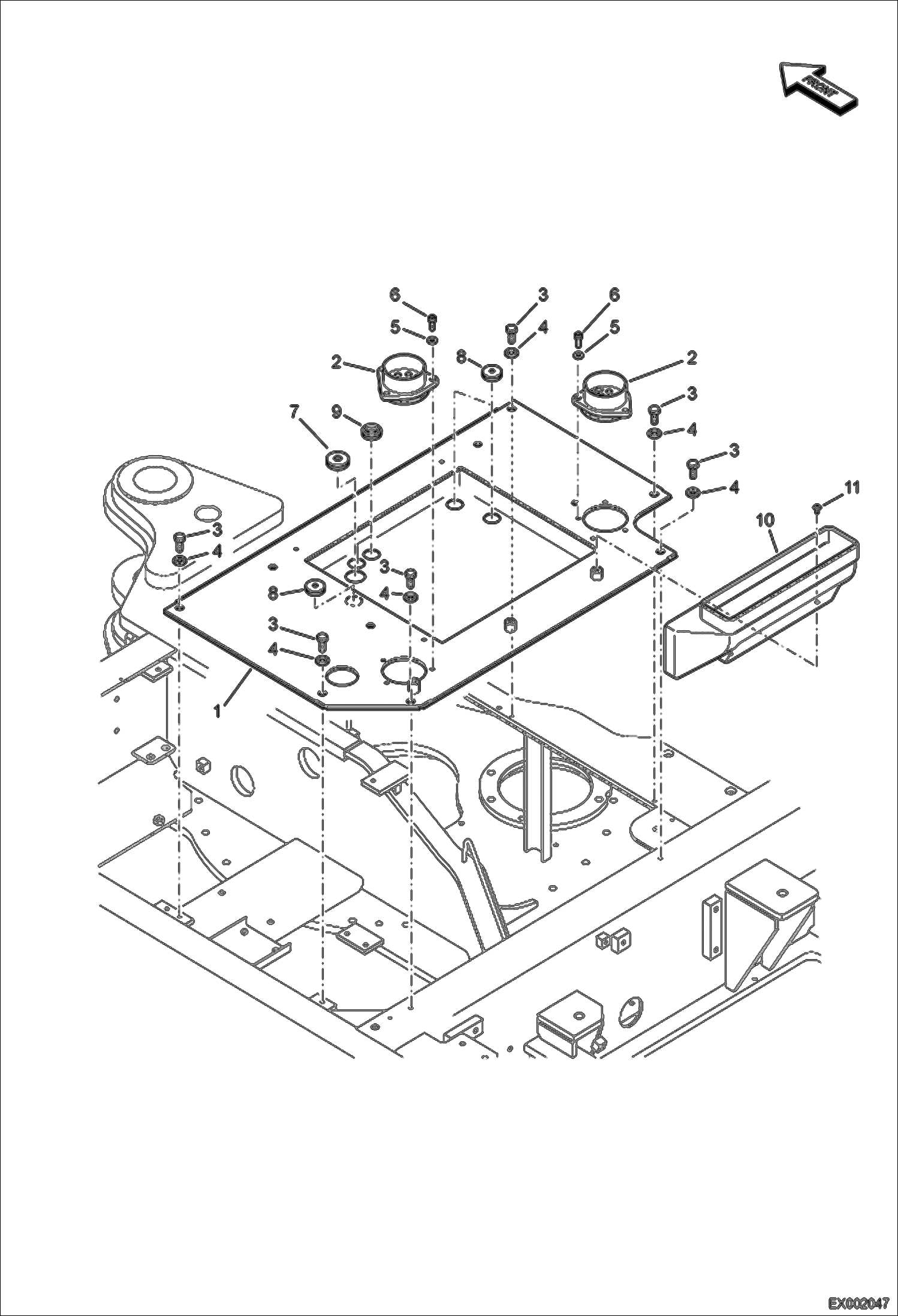 КАБИНА ВОДИТЕЛЯ (ЗАДНИЕ ЛИСТЫ НАСТИЛА)