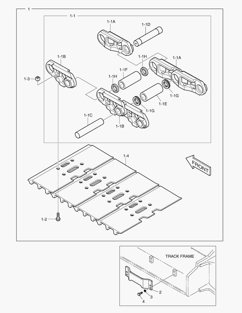 БАШМАК ГУСЕНИЦЫ В СБОРЕ - 600G