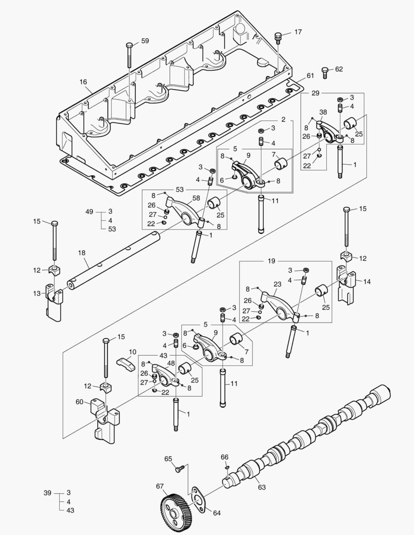 018 ROCKER ARM & CAM SHAFT