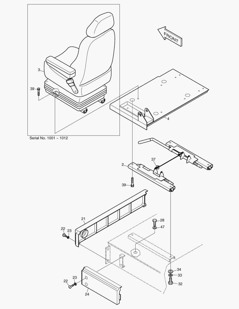 1390 SEAT & ELECTRIC BOX