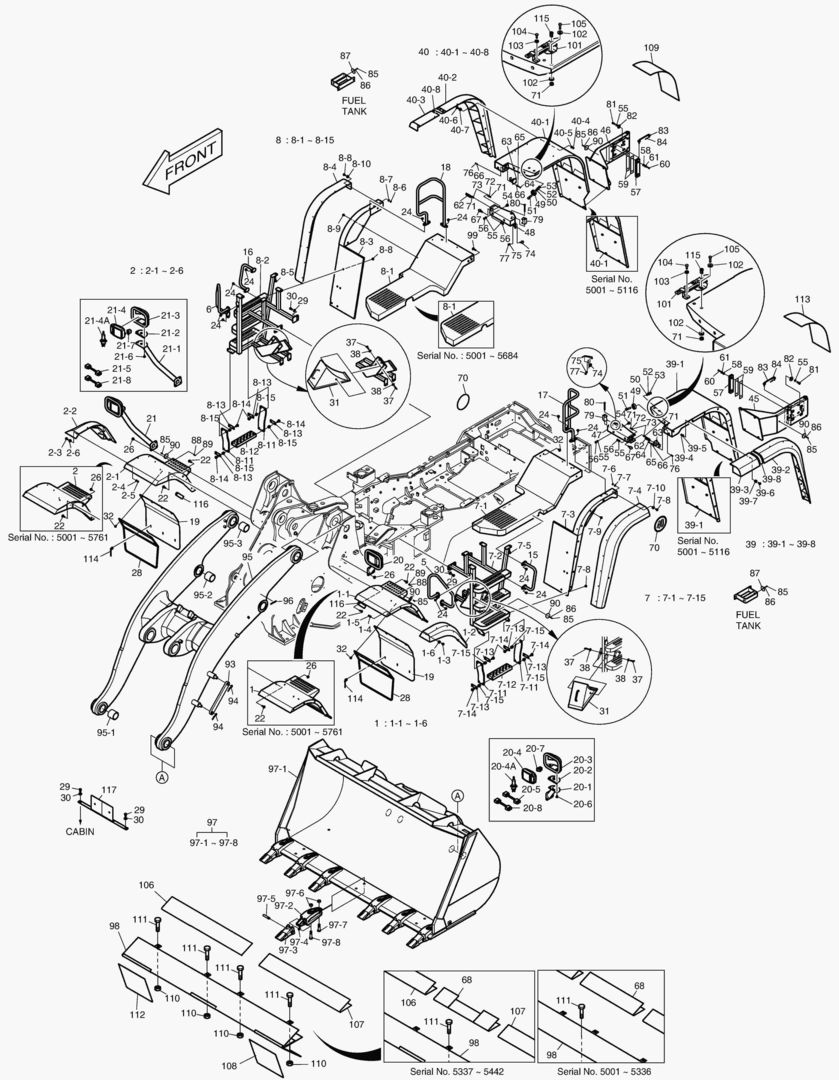 5210 FENDER & LADDER & BUCKET