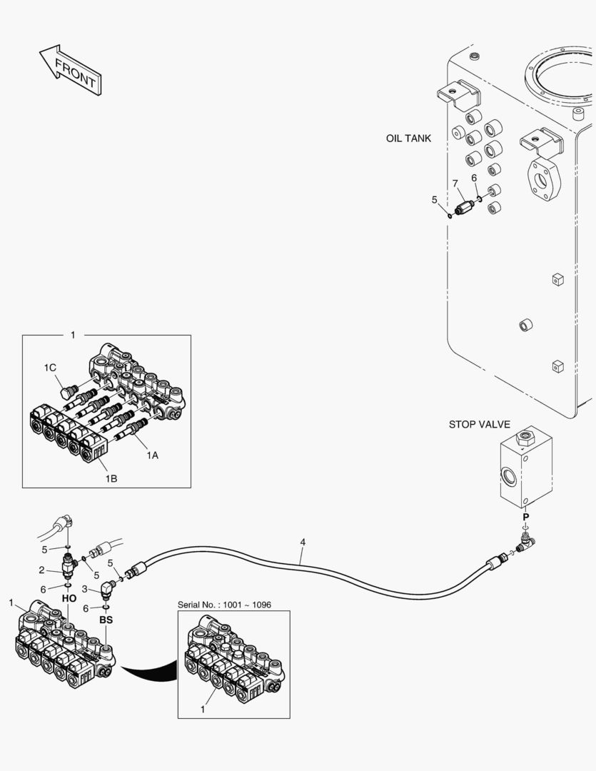 ТРУБОПРОВОД СЕРВОУПРАВЛЕНИЯ - 2 НАСОСА(2 ПУТИ)