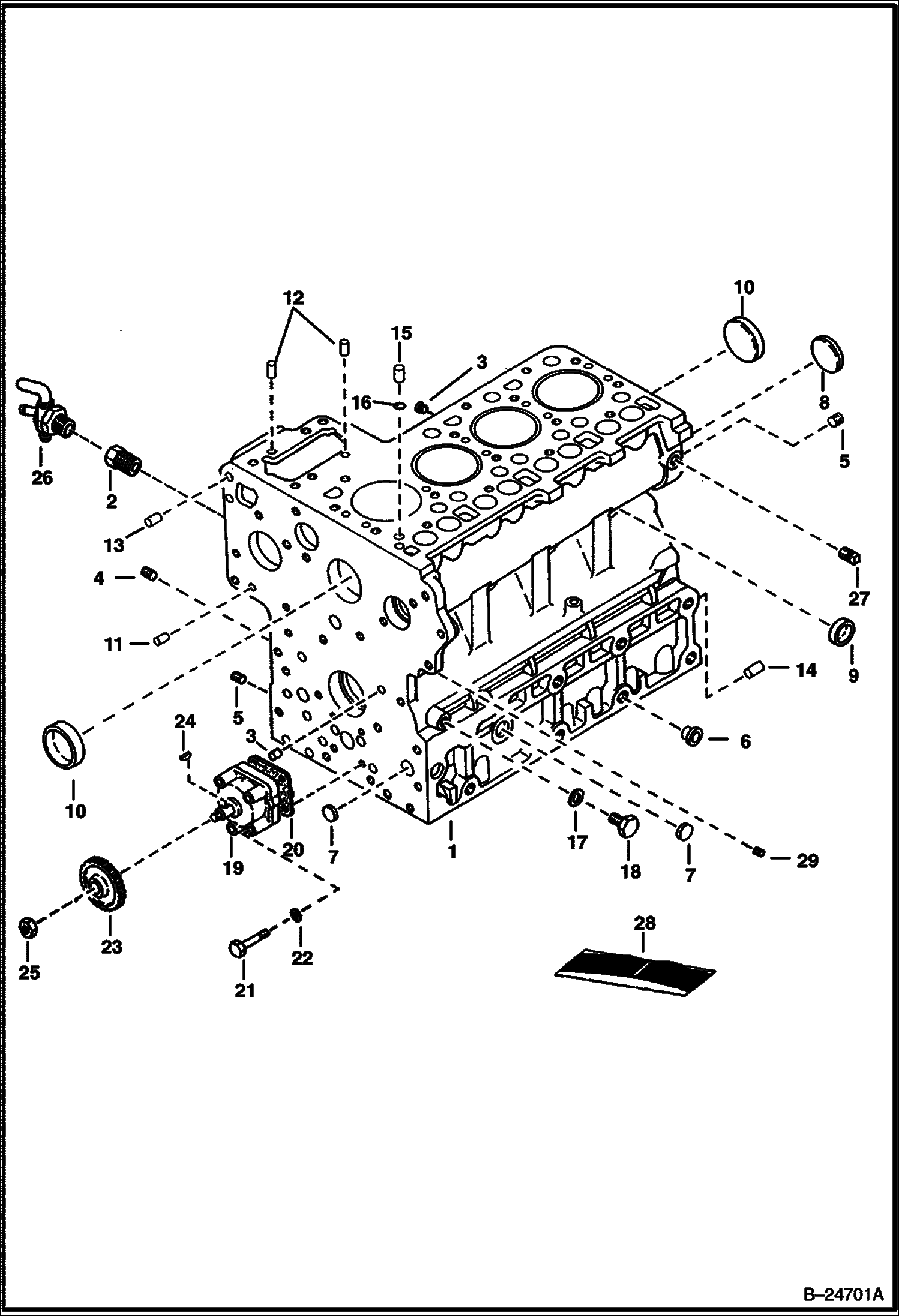 КРИВОШИПНАЯ КОРОБКА (KUBOTA - V2003-T-2EB - TIER II REPLACEMENT)