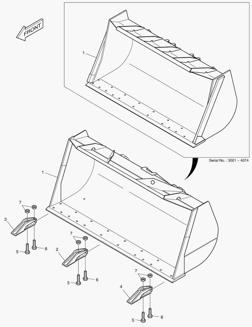 2130 BUCKET - 3.0гЋҐ - TOOTH