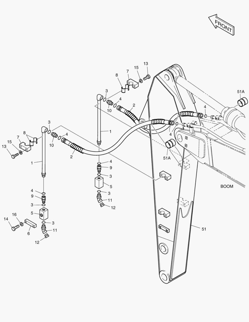 6320 ARM PIPING-ARM 3.2m(ONE & TWO WAY)