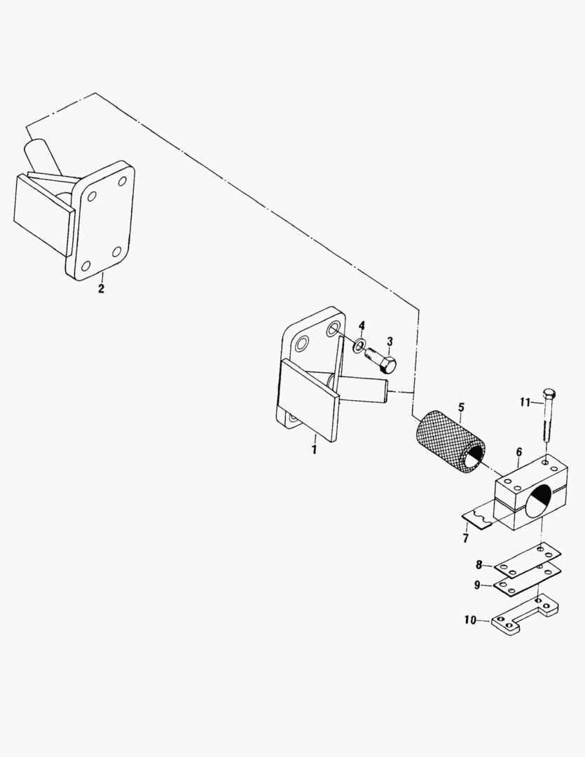 G025-3 GEAR HOUSING BRACKET; REAR