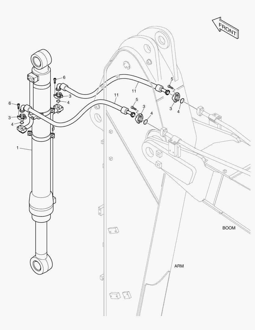 ГИДРОСИСТЕМА РУКОЯТИ - РУКОЯТЬ 2.6 м