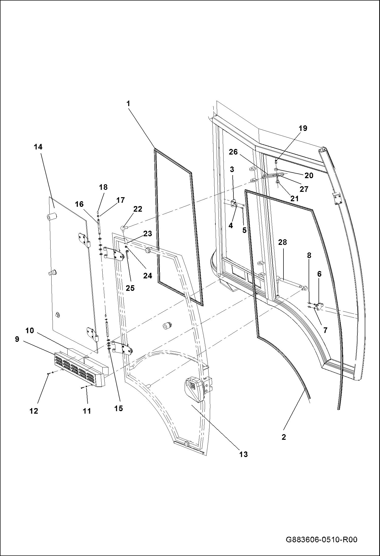 ПРАВАЯ ЧАСТЬ КАБИНЫ В СБОРЕ