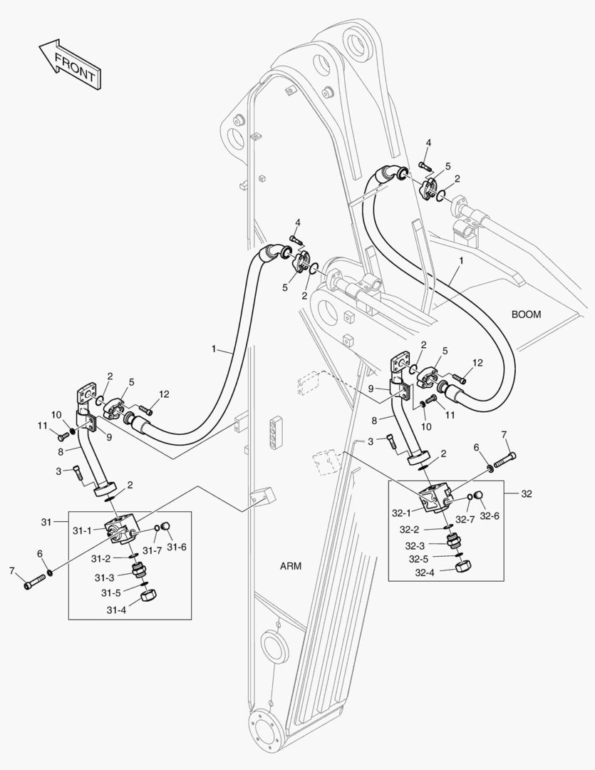 6730 ARM PIPING - ONE & TWO WAY(ARM 2.6m)