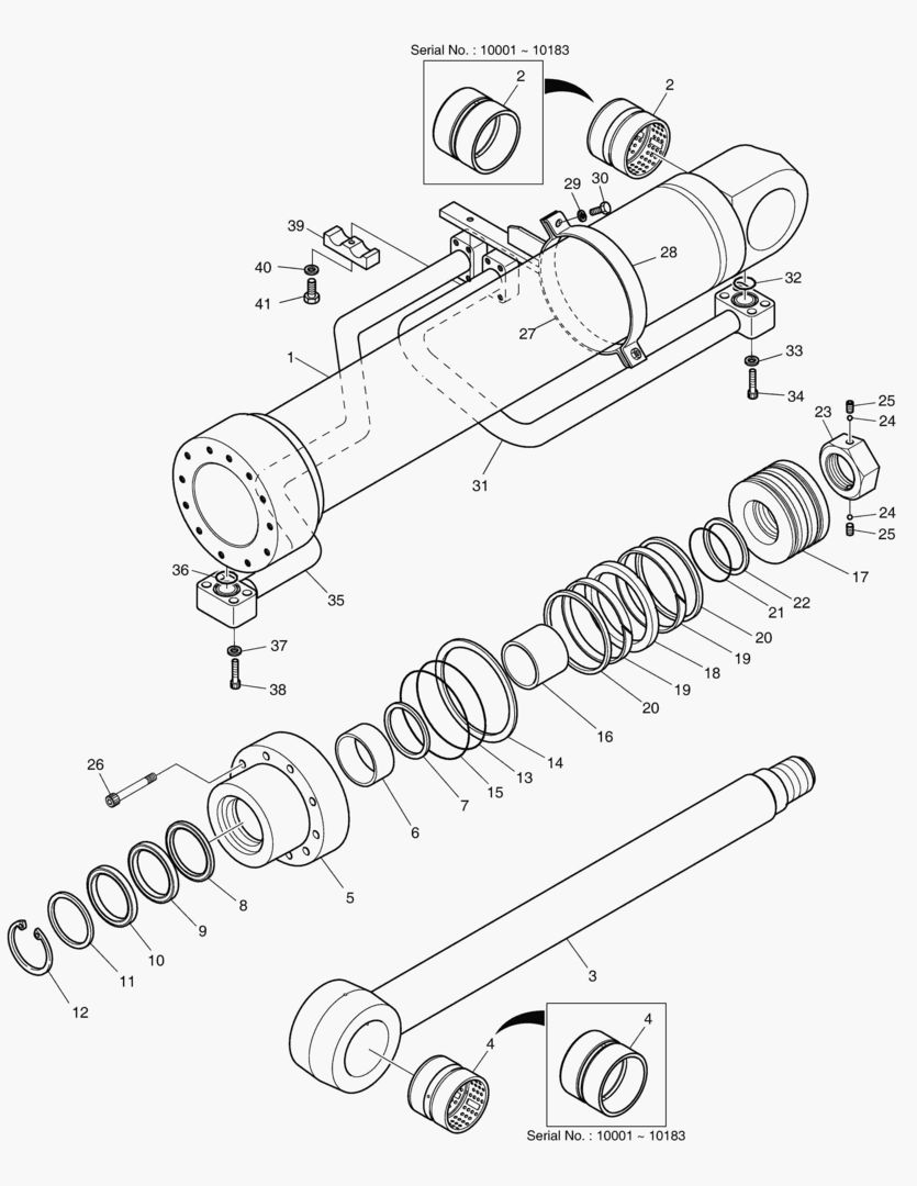 ЦИЛИНДР СТРЕЛЫ - ЛЕВОСТОРОННИЙ