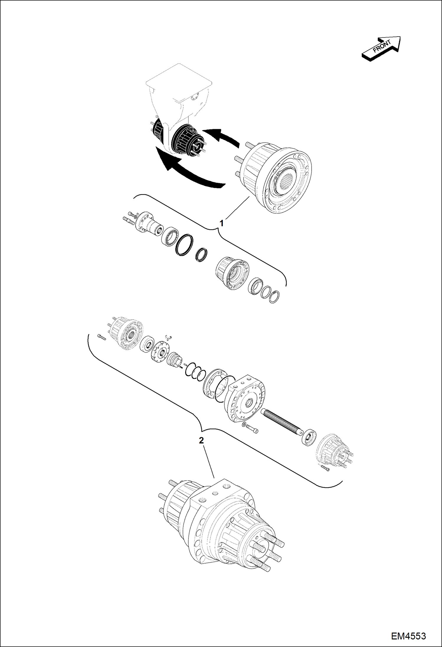 РОТОРНЫЕ ФРЕЗЫ (ГИДРАВЛИЧЕСКИЙ ДВИГАТЕЛЬ - ЗАПАСНЫЕ ЧАСТТИ 1) (СЕРИЙНЫЙ НОМЕР AS9V00101 И ВЫШЕ)