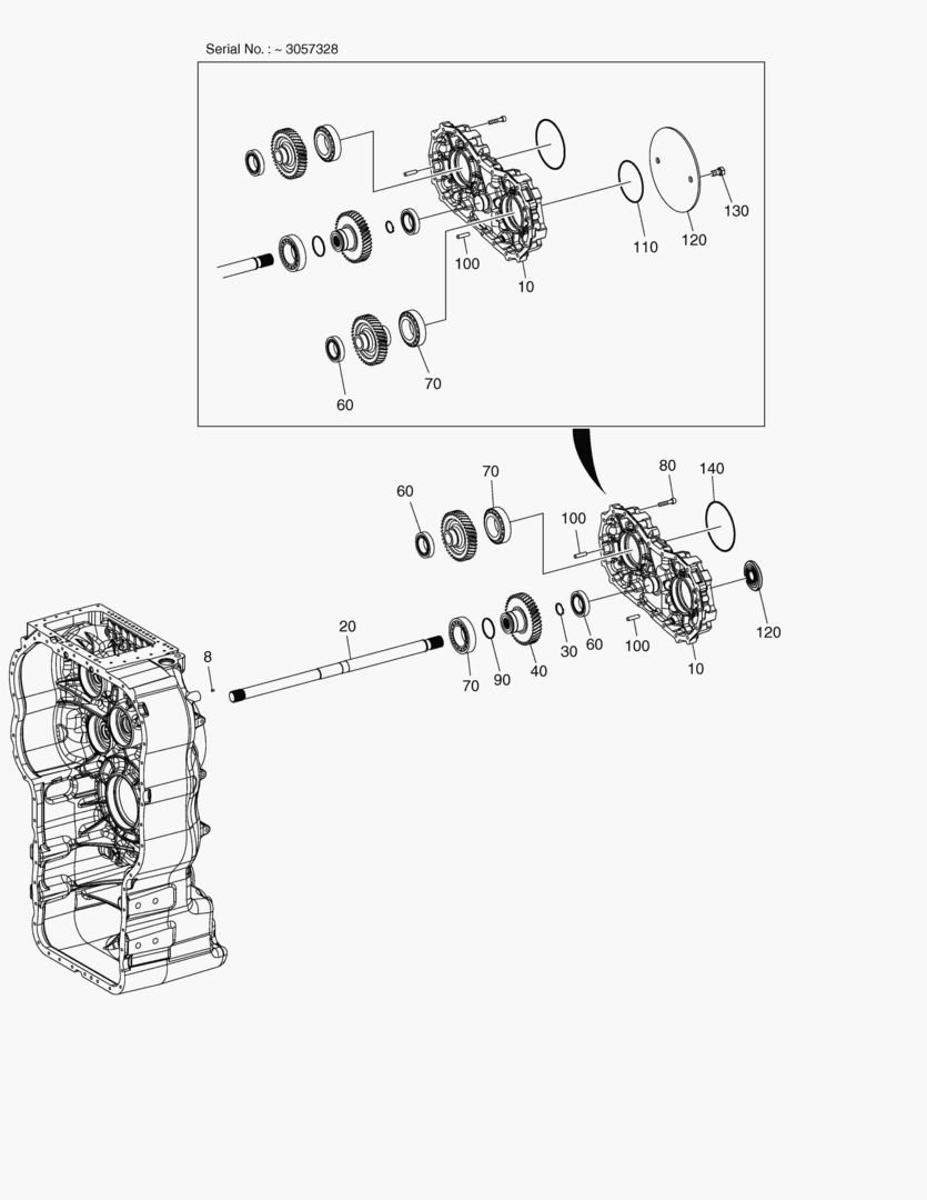 Схема G070-290 POWER TAKE - OFF [~ 8X1084]