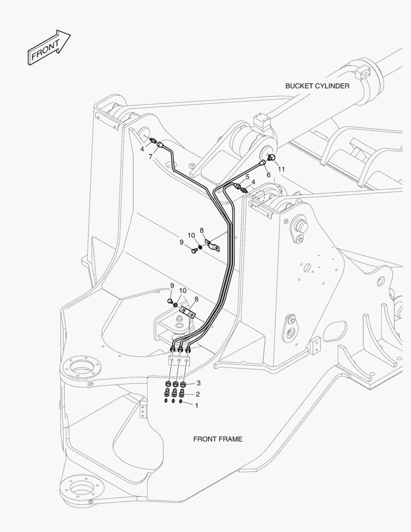 ПЕРЕДНИЙ ТРУБОПРОВОД СМАЗОЧНОЙ СИСТЕМЫ