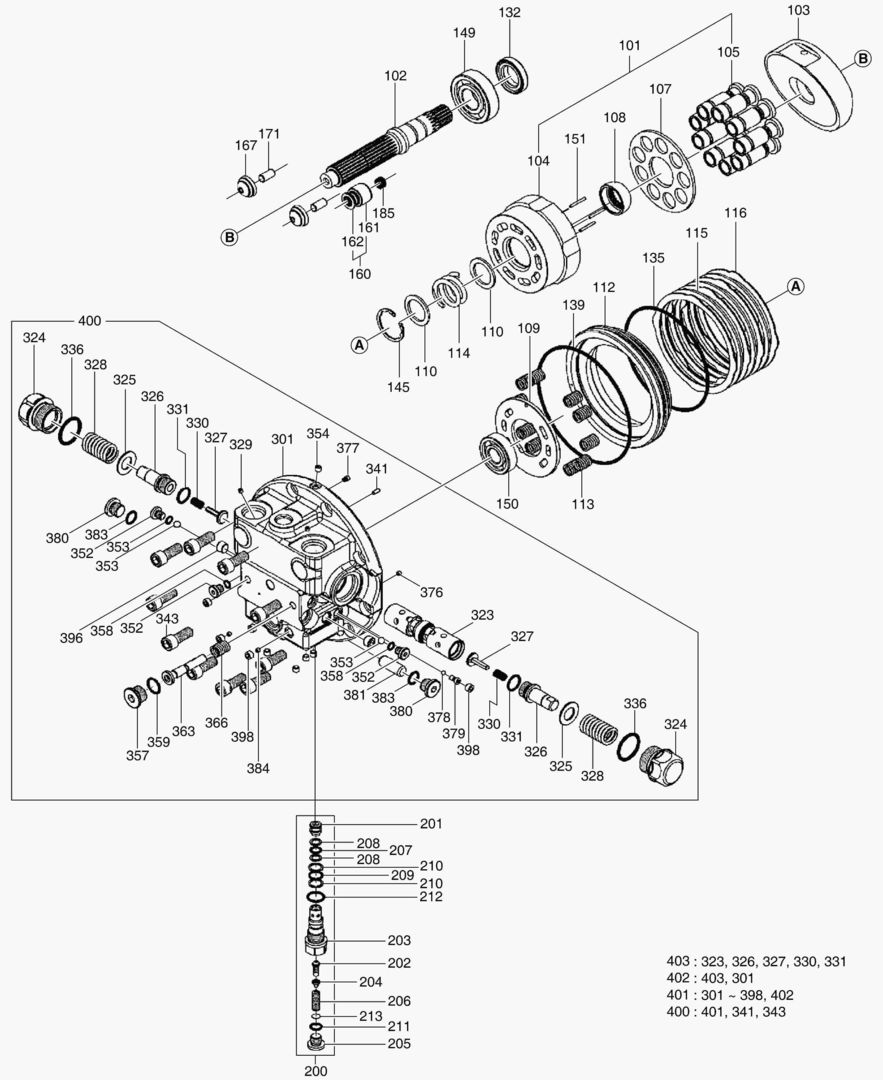 Спецтехника 4170 TRAVEL MOTOR [5001~5440]