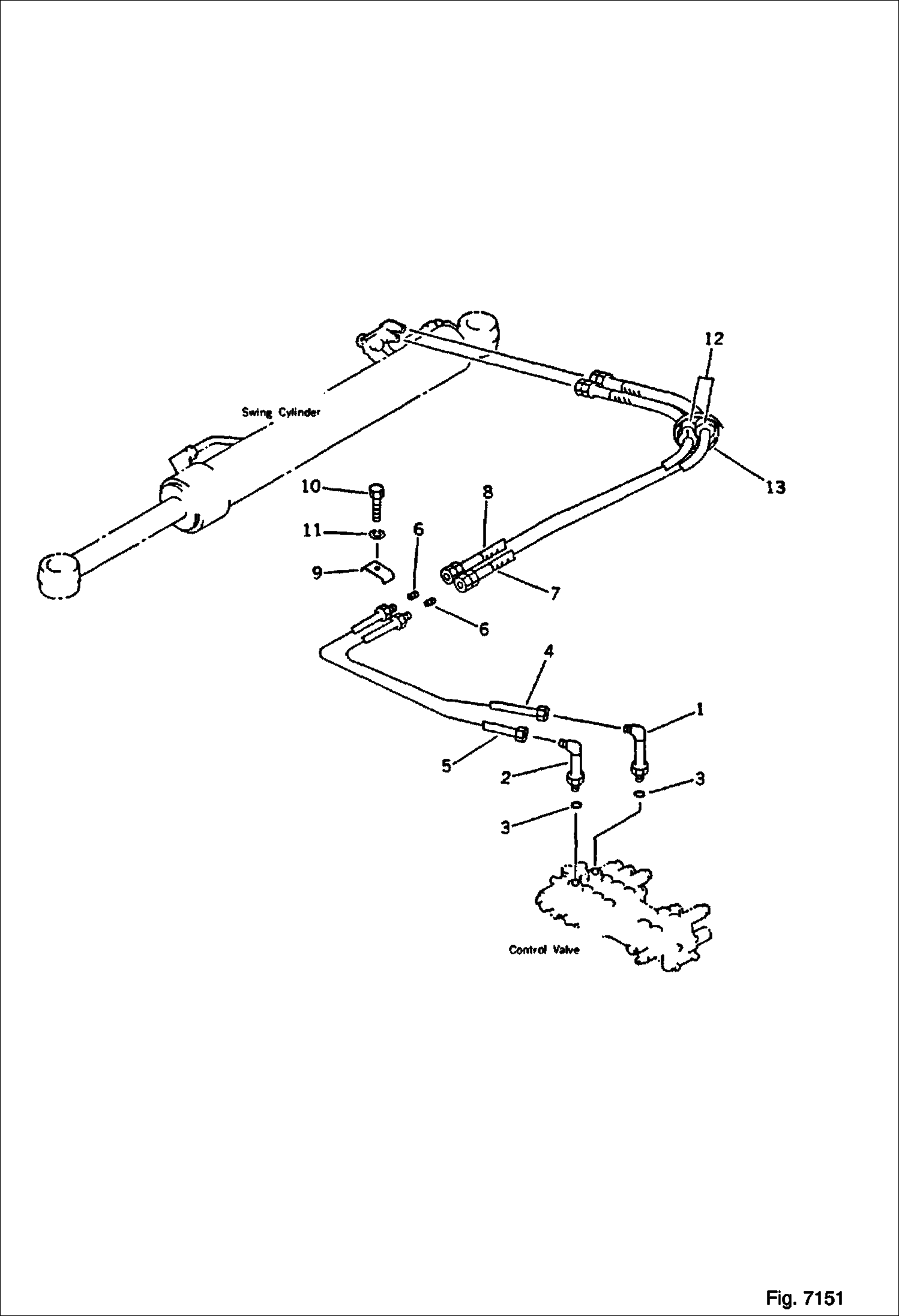 ТРУБОПРОВОД ГИДРАВЛИЧЕСКОЙ СИСТЕМЫ ТРУБОПРОВОД ЦИЛИНДРА ПОВОРОТА