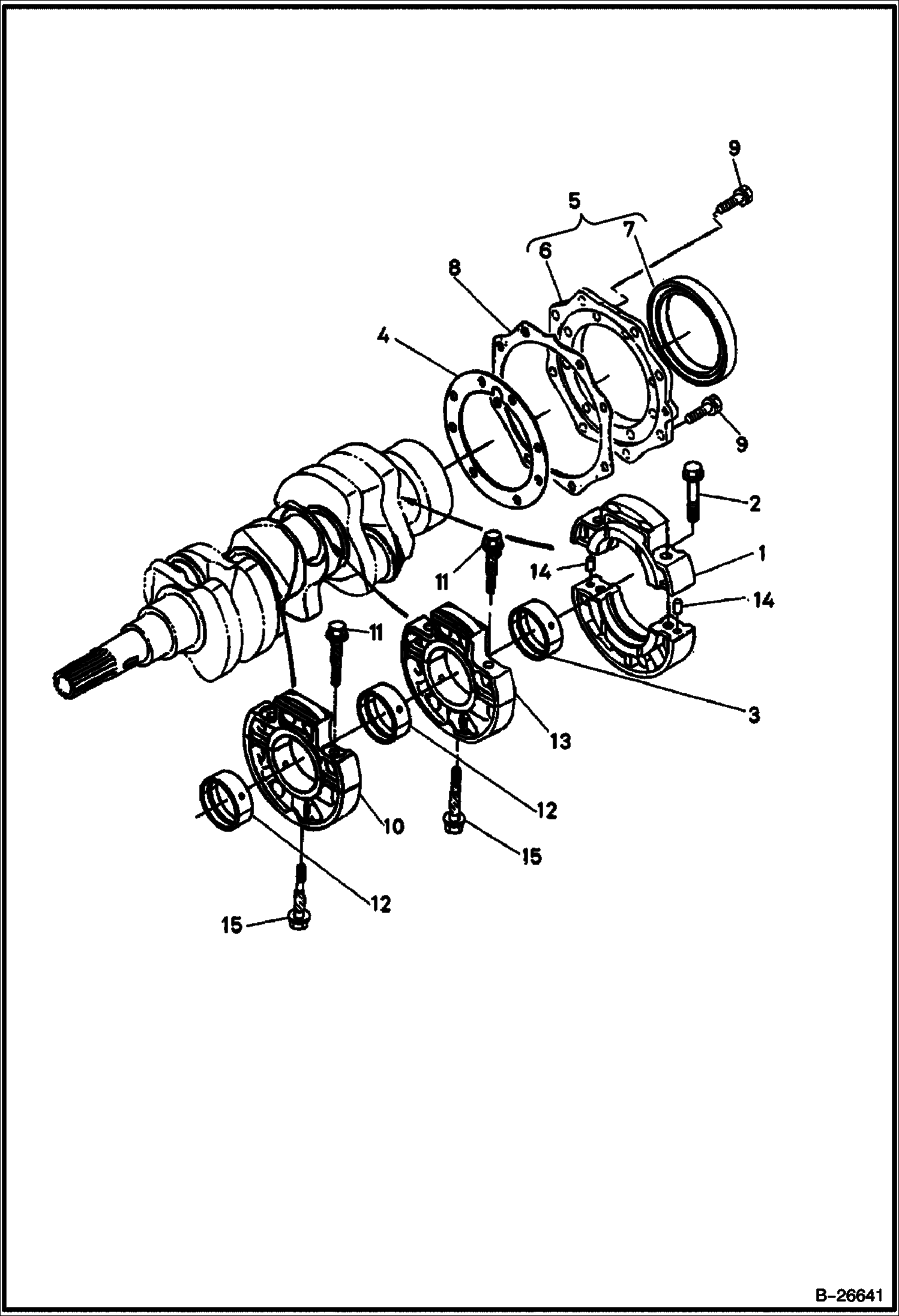 Схема ОСНОВНОЙ КОРПУС ПОДШИПНИКА KUBOTA D722