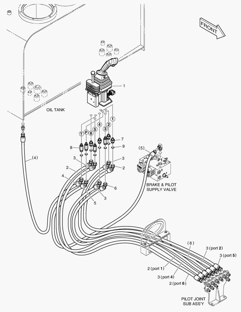 ТРУБОПРОВОД СЕРВОУПРАВЛЕНИЯ - ДЖОЙСТИК