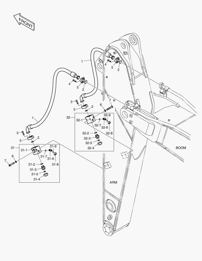 6480 ARM PIPING - ONE & TWO WAY(ARM 2.6m) [5001~5138]