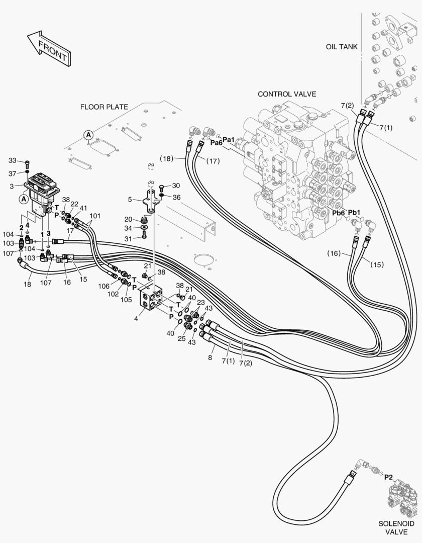 Схема ТРУБОПРОВОД СЕРВОУПРАВЛЕНИЯ(8)