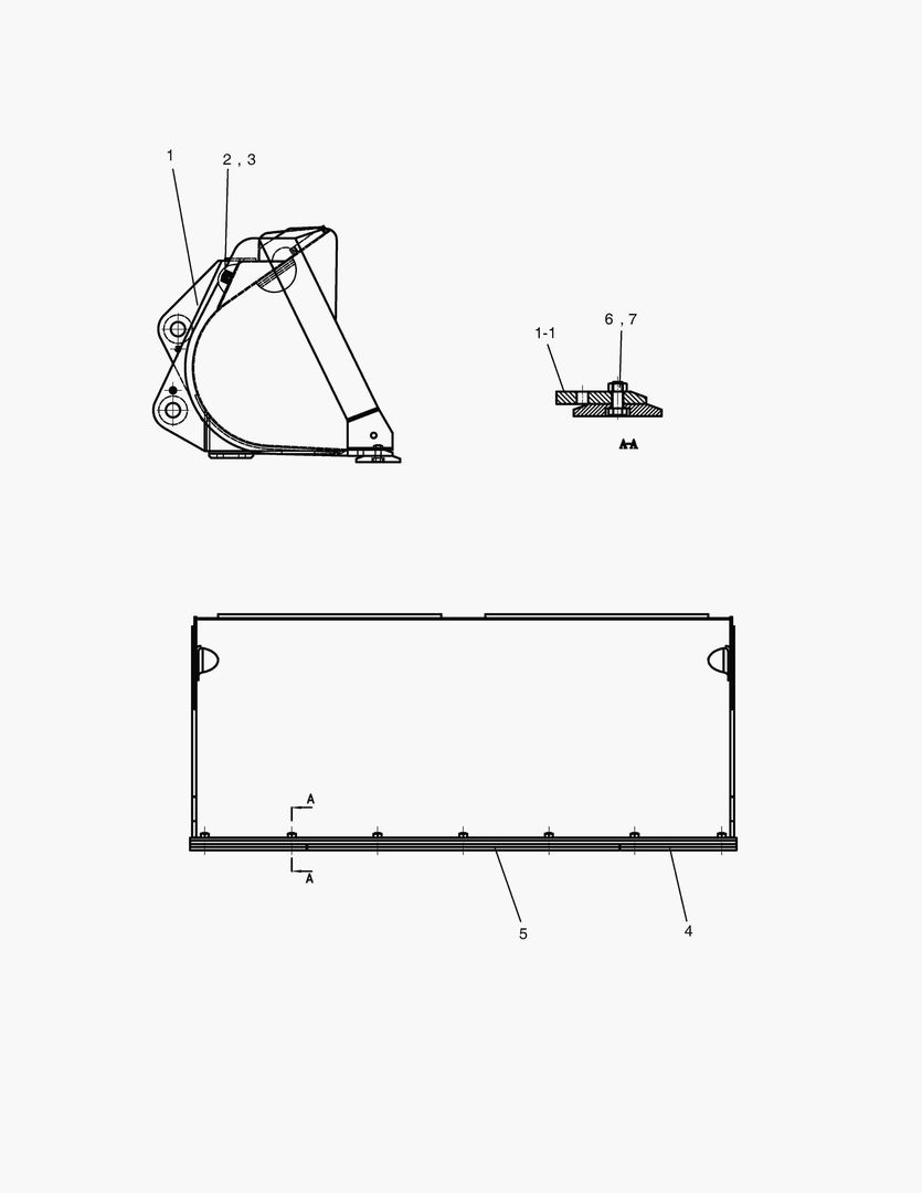 5850 BUCKET ASSY;1.9C