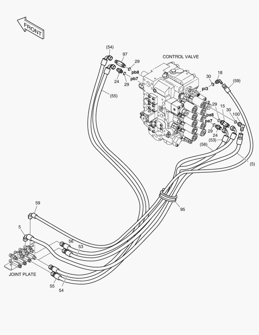 Схема ТРУБОПРОВОД СЕРВОУПРАВЛЕНИЯ(4)