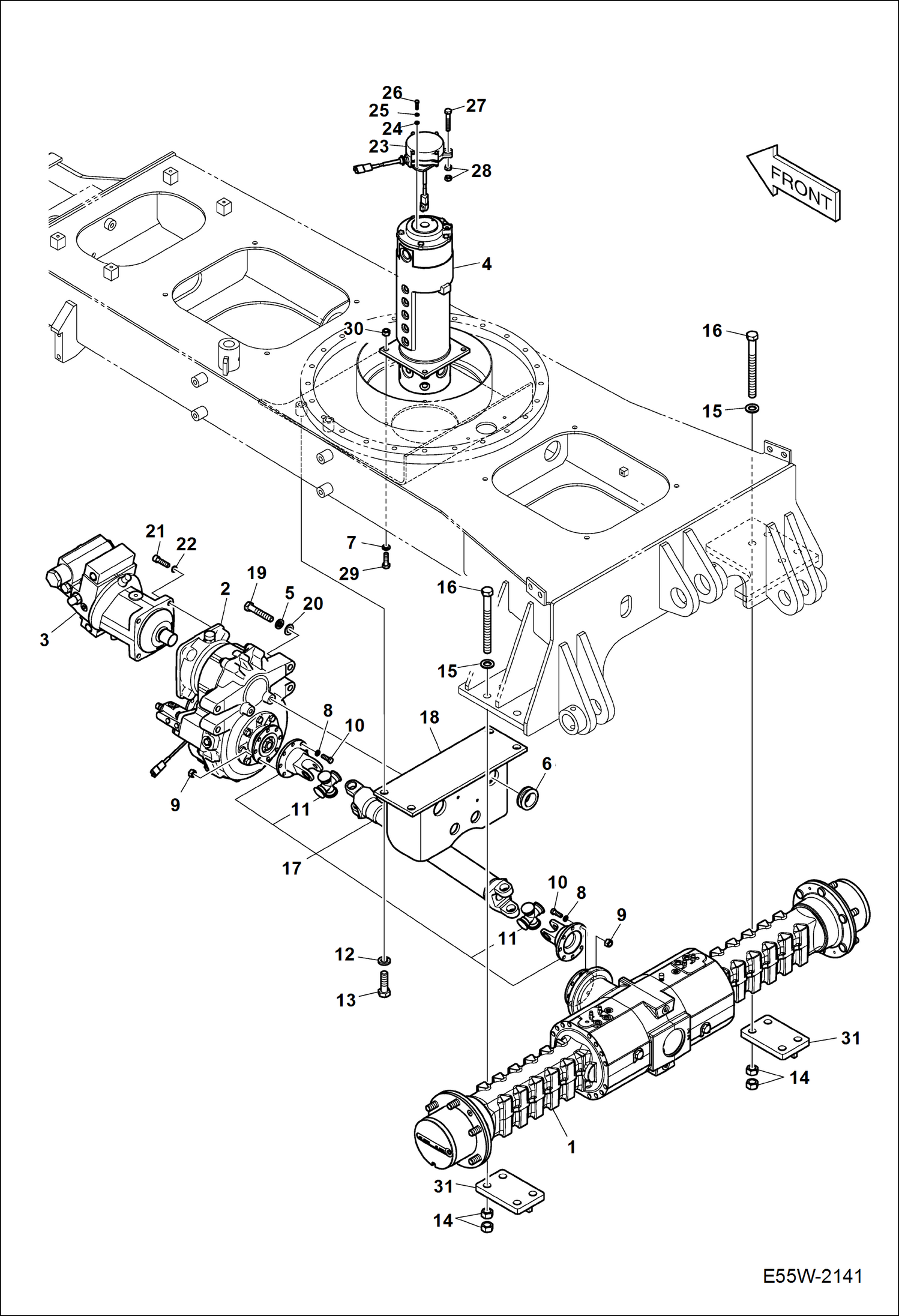 СИЛОВОЙ АГРЕГАТ (ЗАДНИЙ) (СЕРИЙНЫЙ НОМЕР AEFB11102 И ВЫШЕ)
